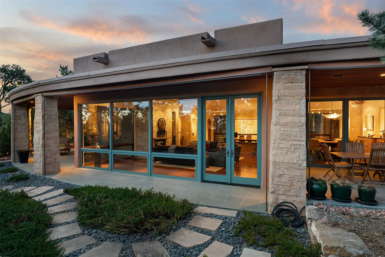 Camino Cruz Blanca listed home in Santa Fe, New Mexico