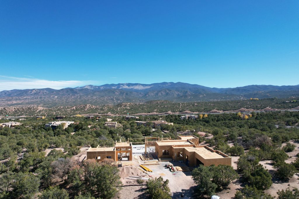 new construction in Las Campanas being built near the golf course