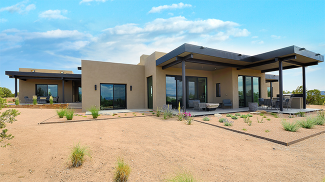 new exterior photo of luxury home in santa fe, nm